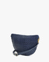 Grande Fanny in Bleu Marine Woven Check
