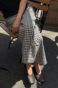 Gingham Arc Pants in Black