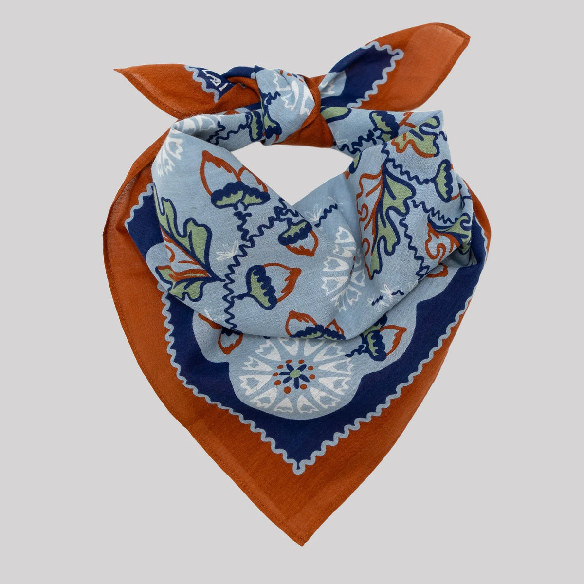 Cotton Acorn Bandana in Cloudy