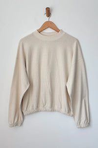 Daisy Long Sleeve Top in Naturel