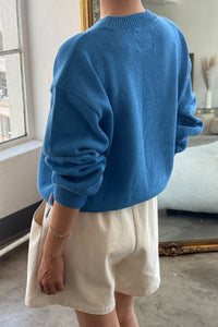 Milo Cotton Sweater in Blue