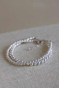 Beaded Bracelet in Silver