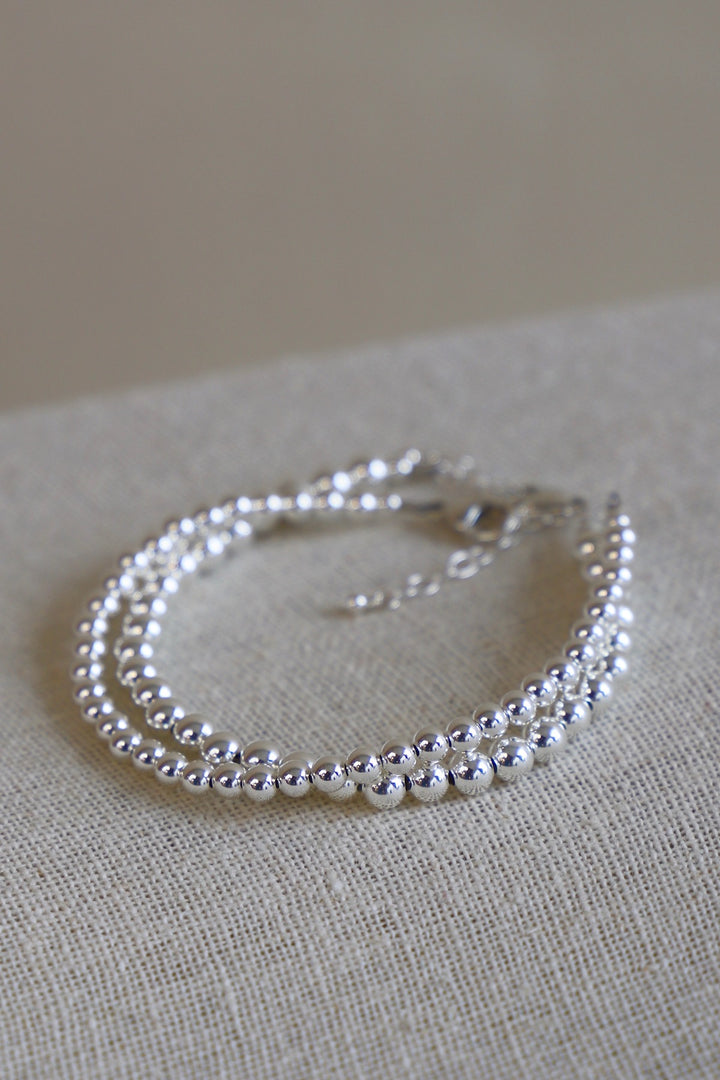 Beaded Bracelet in Silver