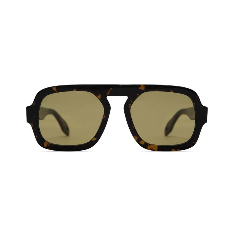 Jane in Dark Brown Tortoise W Olive Lens