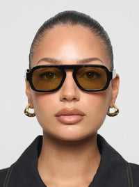 Jane Mini in Dark Brown Tortoise W/ Olive Lens