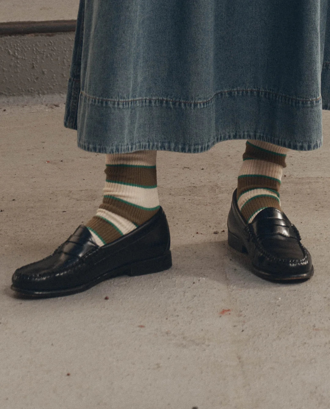 The Collegiate Sock in Green