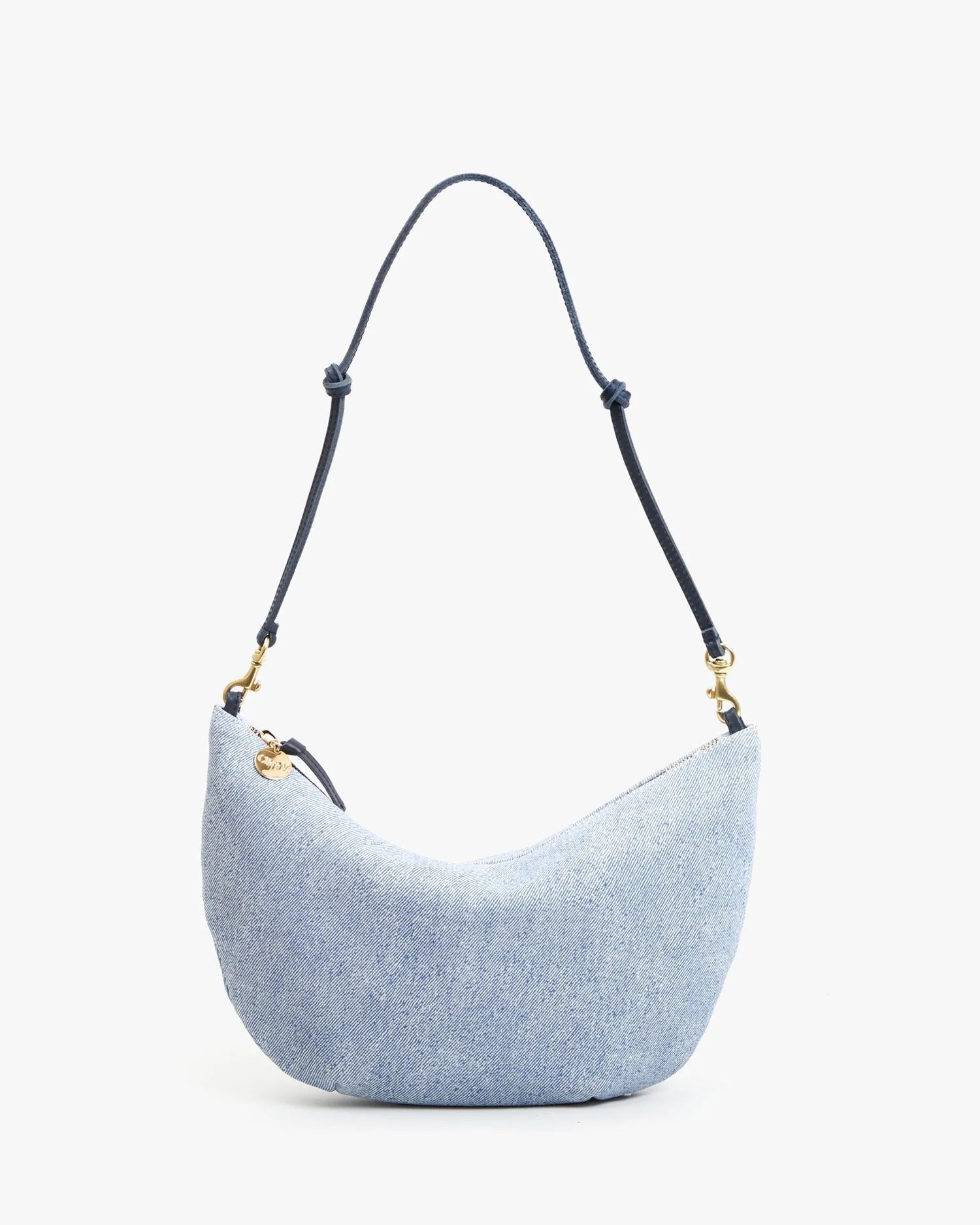 Lune in Light Blue Denim Suede