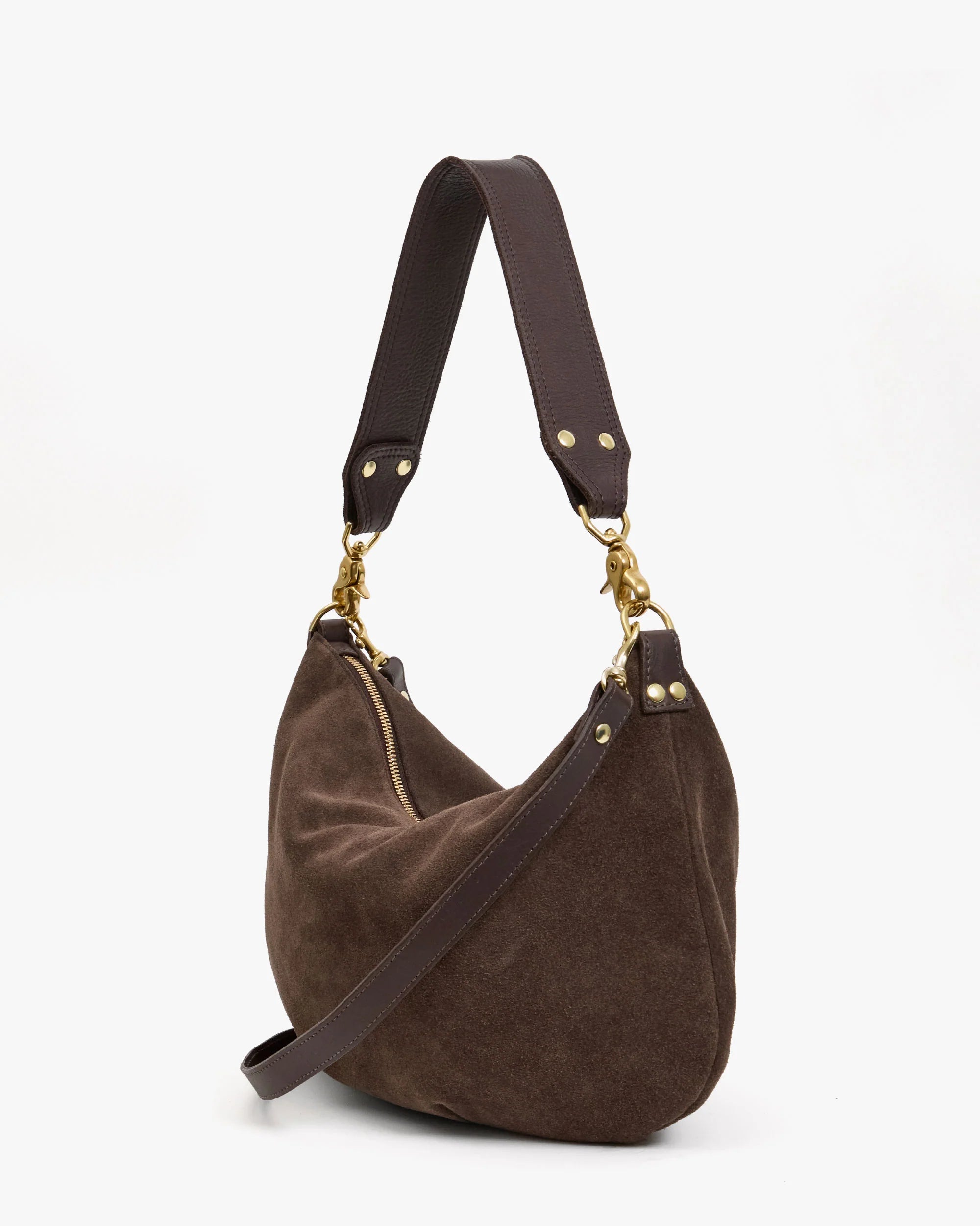 Moyen Messenger in Chocolate Suede