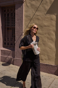 Lauren Pant in Petite Polka Dot Black