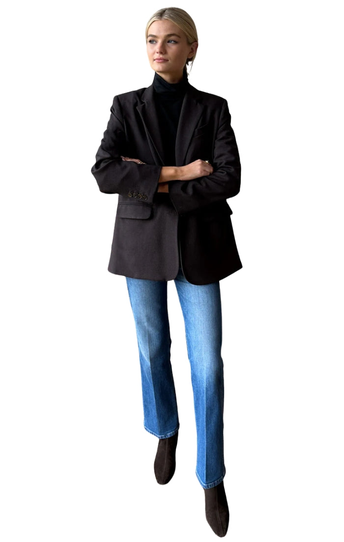 Atelier Blazer in Cocoa Gabardine