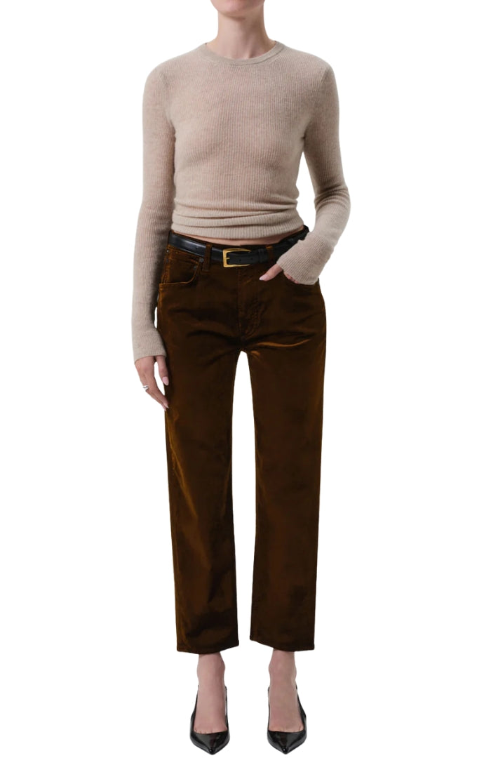 Delfina Straight Velvet in Golden