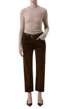 Delfina Straight Velvet in Golden