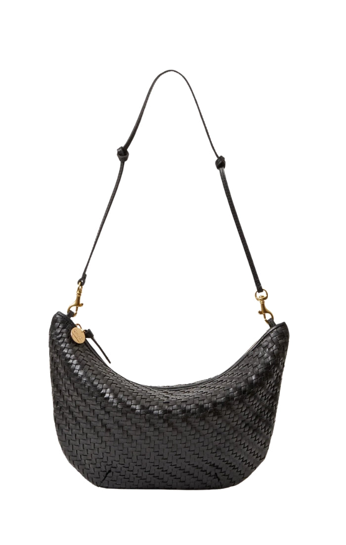 Lune in Black Woven Zig-Zag