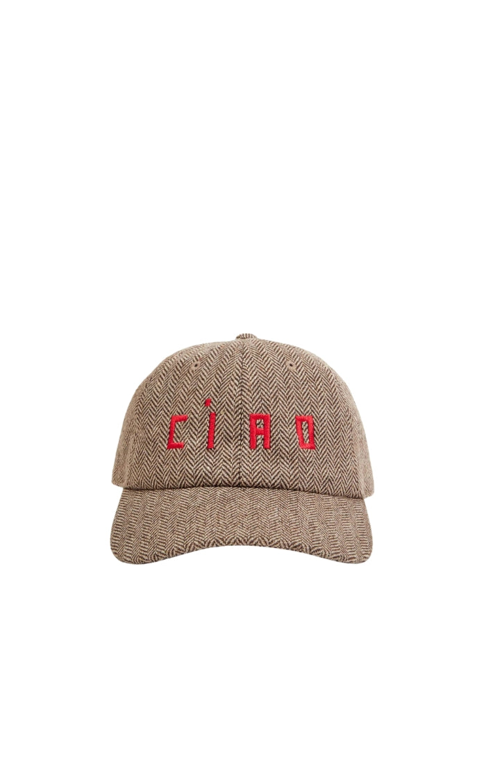 Wool Baseball Hat w/ Red Ciao