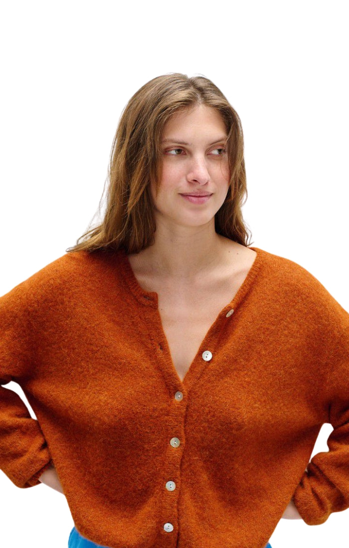 The Vitow Cardigan in Copper Melange