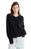 The Damsville Cardigan in Black