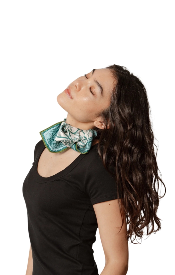 Silk Twill Scarf in Sage