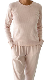 Pointelle Tee in Baby Pink