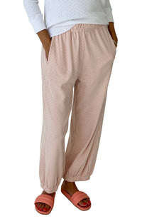 Pointelle Balloon Pants in Pink