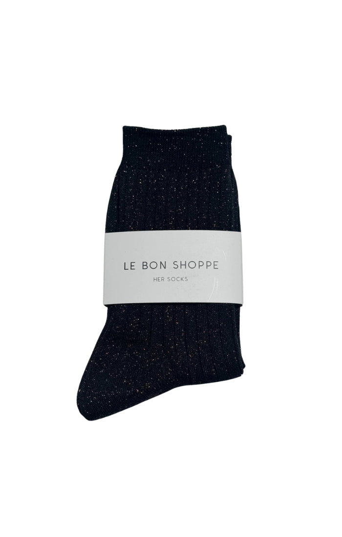 Her Socks in Copper Black