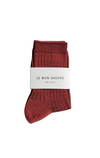 Her Socks in Terracotta