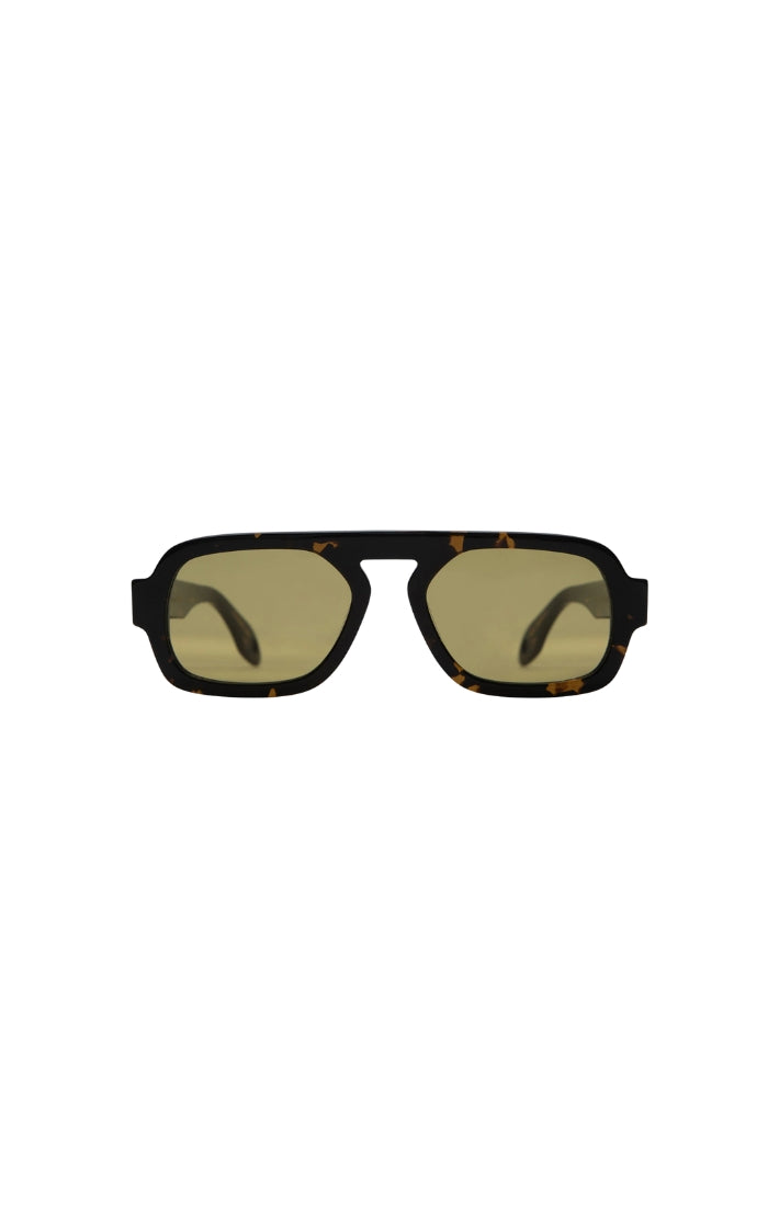 Jane Mini in Dark Brown Tortoise W/ Olive Lens