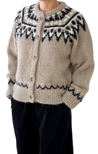 Alpaca Cabin Cardigan in Beige