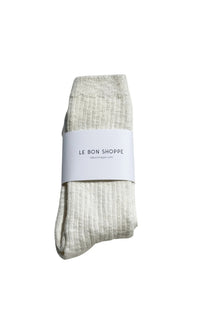 Cottage Socks in White Linen