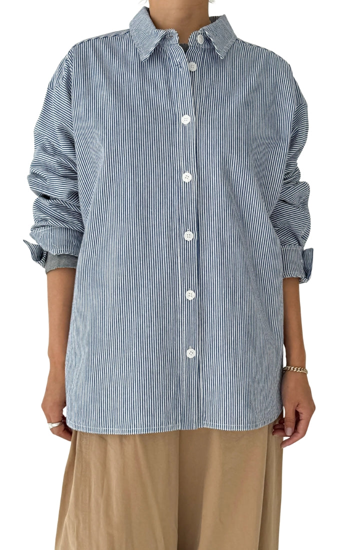 Owen Shirt in Blue Stripe