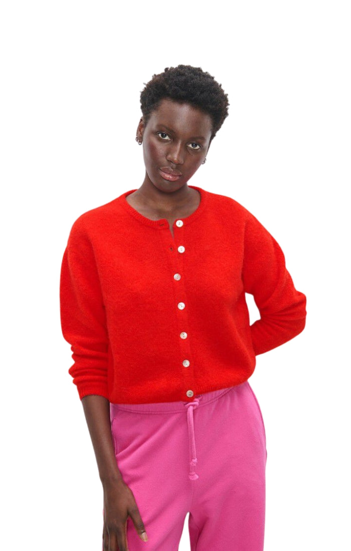 The Vitow Cardigan in Strawberry