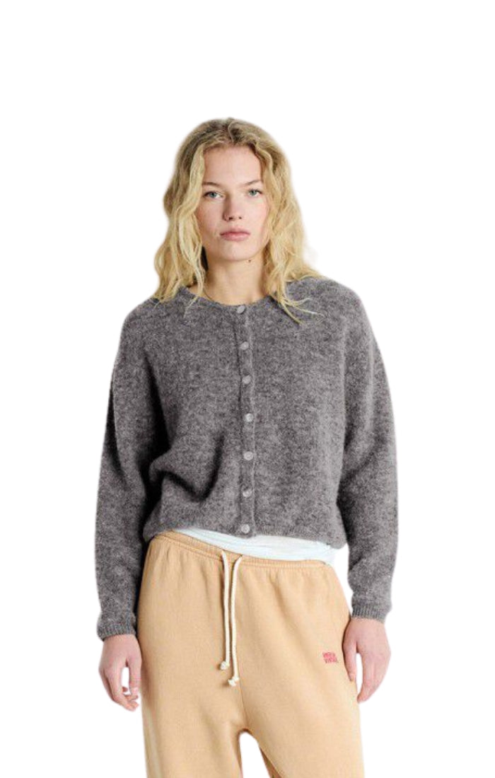 The Vitow Cardigan in Steel Melange