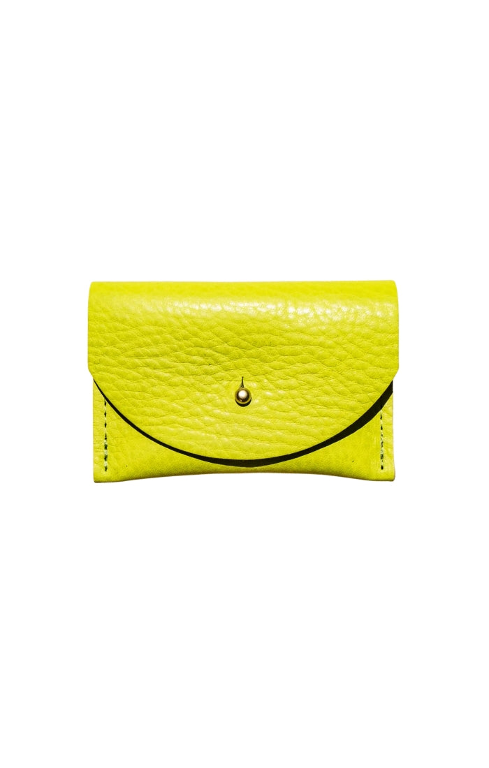 Chartreuse Leather Cardholder