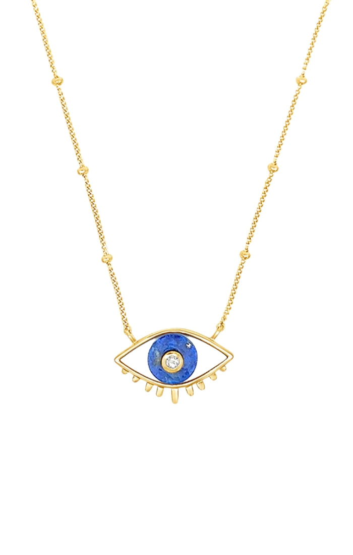 Lover's Eye Necklace in Lapis