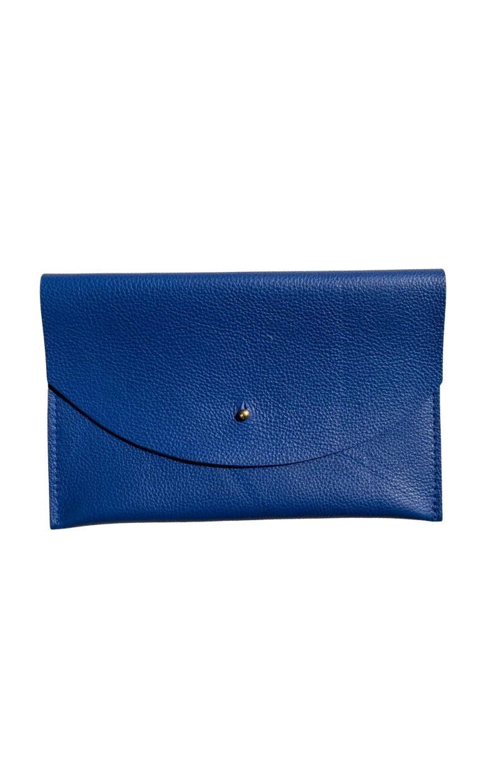Lapis Leather Envelope Pouch
