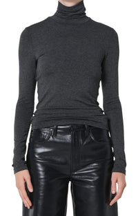 Pascale Turtleneck in Charcoal Heather