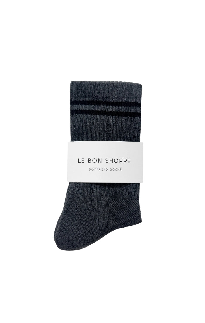 Boyfriend Socks in Charcoal