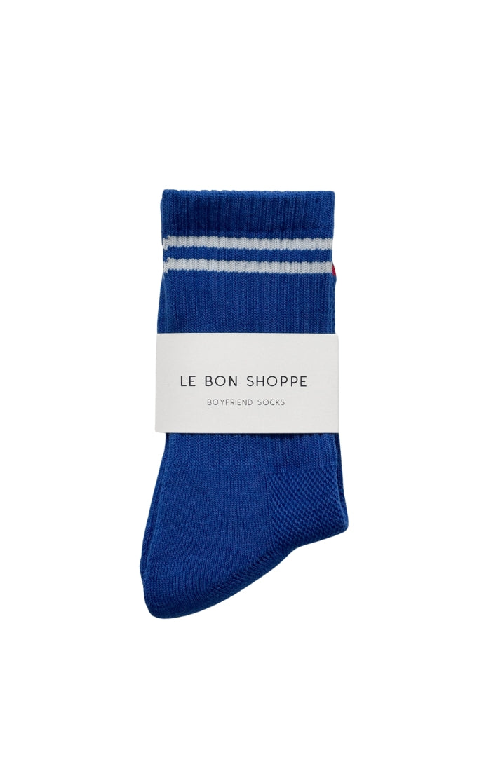 Boyfriend Socks in Cobalt