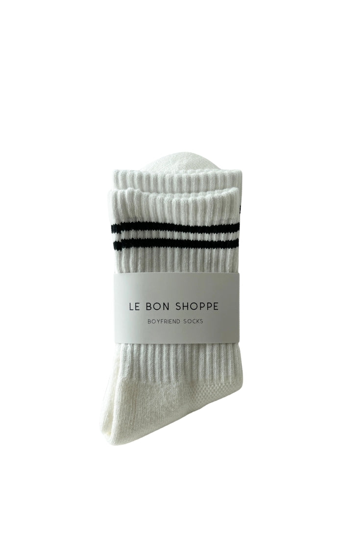 Boyfriend Socks in Classic White