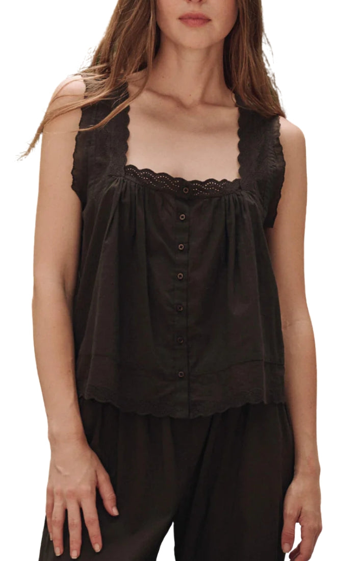 The Eyelet Tank in Black
