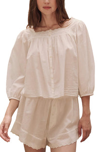 The Eyelet Button Sleep Top