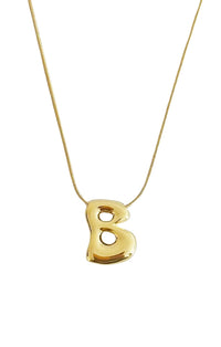 Bubble Letter Monogram Necklace