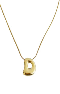 Bubble Letter Monogram Necklace