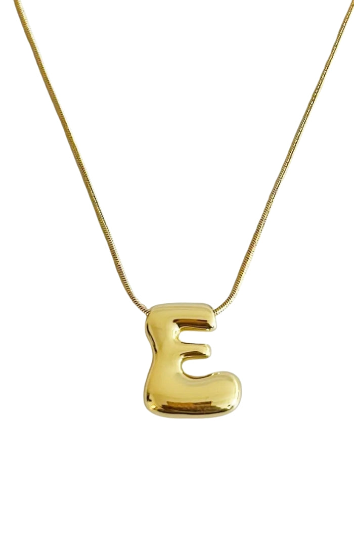 Bubble Letter Monogram Necklace