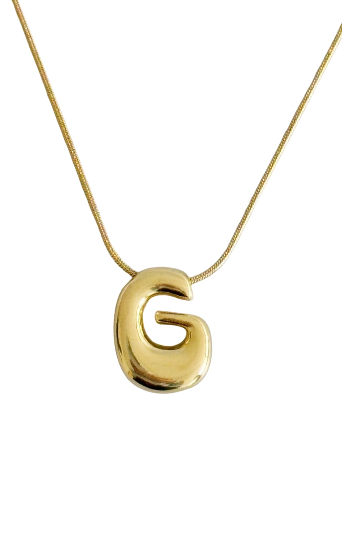 Bubble Letter Monogram Necklace