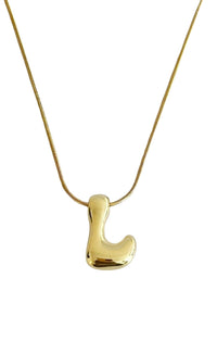 Bubble Letter Monogram Necklace
