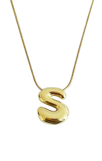 Bubble Letter Monogram Necklace