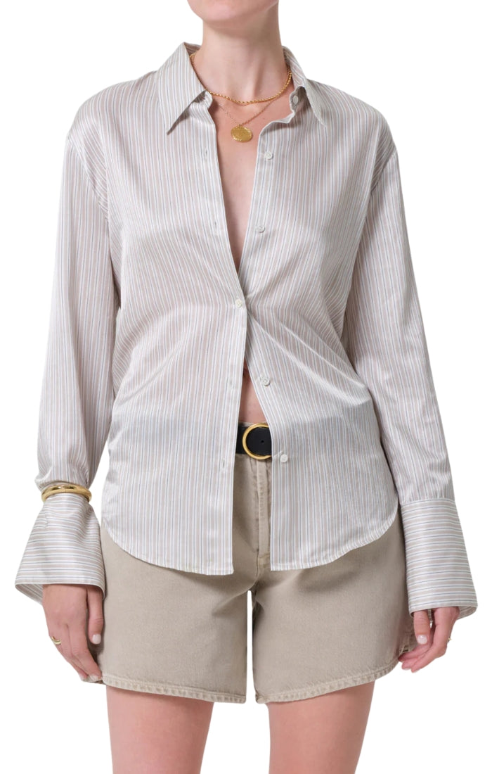 Camilia Shirt in Sandstone Stripe