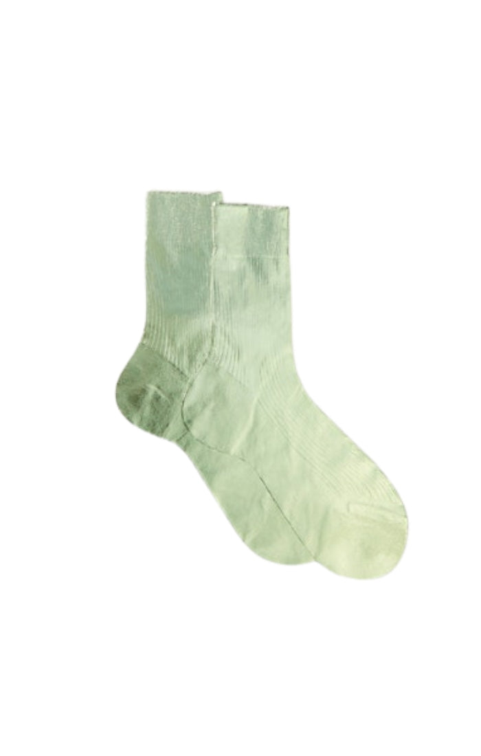 Maria La Rosa Laminated Socks in Verdino
