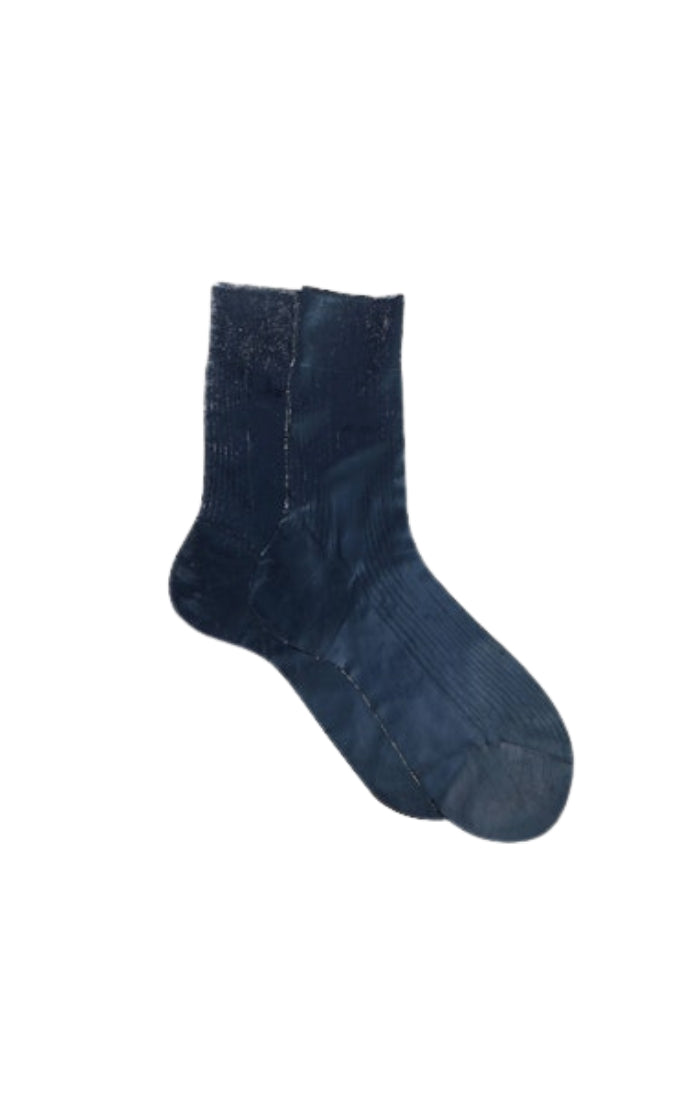 Maria La Rosa Laminated Socks in Navy