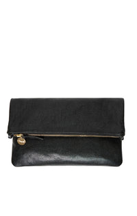 Foldover Clutch w/ Tabs in Petit Caviar
